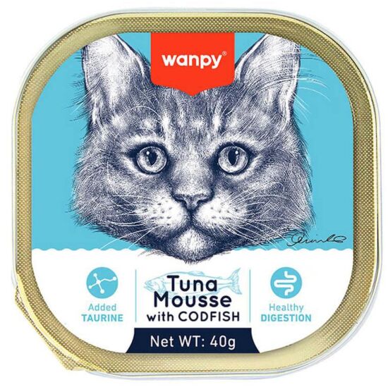 Wanpy Alutray Box Ton ve Morina Balıklı Kedi Yaş Maması 40 Gr x 6 Adet (Toplam 240 Gr) - 3