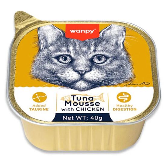 Wanpy Alutray Box Ton ve Tavuk Etli Kedi Yaş Maması 40 Gr x 6 Adet (Toplam 240 Gr) - 2