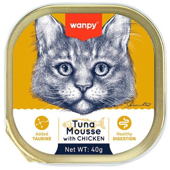 Wanpy Alutray Box Ton ve Tavuk Etli Kedi Yaş Maması 40 Gr x 6 Adet (Toplam 240 Gr) - 3