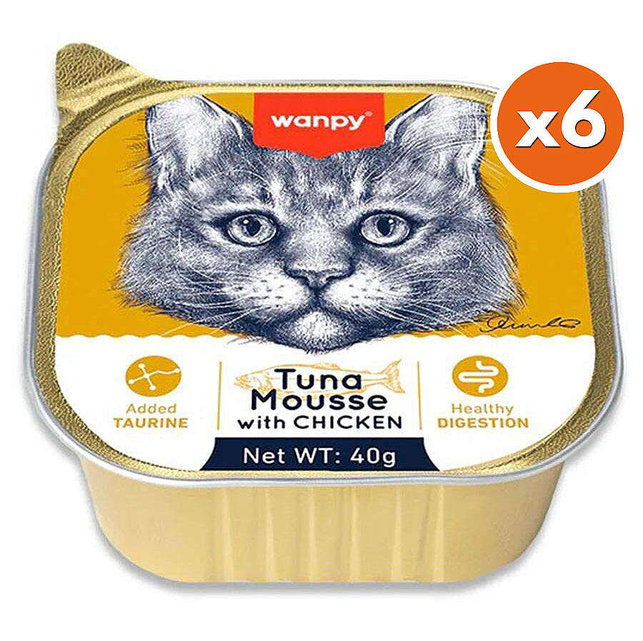 Wanpy Alutray Box Ton ve Tavuk Etli Kedi Yaş Maması 40 Gr x 6 Adet (Toplam 240 Gr)