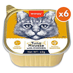 Wanpy Alutray Box Ton ve Tavuk Etli Kedi Yaş Maması 40 Gr x 6 Adet (Toplam 240 Gr) - Wanpy