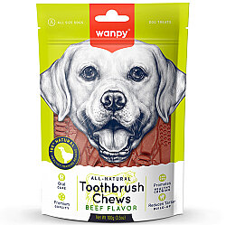 Wanpy All Naturel Tooth Brush Chews Dental Biftekli Ağız ve Diş Sağlığı Köpek Ödülü 100 Gr - Wanpy
