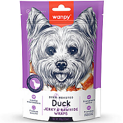 Wanpy Oven Roasted Deri Üzerine Ördek Sarılı Köpek Ödülü 100 Gr - Wanpy