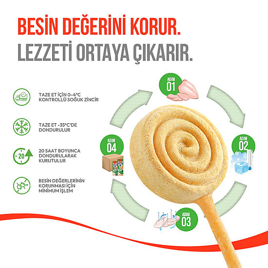 Wanpy Dondurularak Kurutulmuş Balkabaklı Köpek Lolipopu 6 Gr x 10 Adet (Toplam 60 Gr) - 5