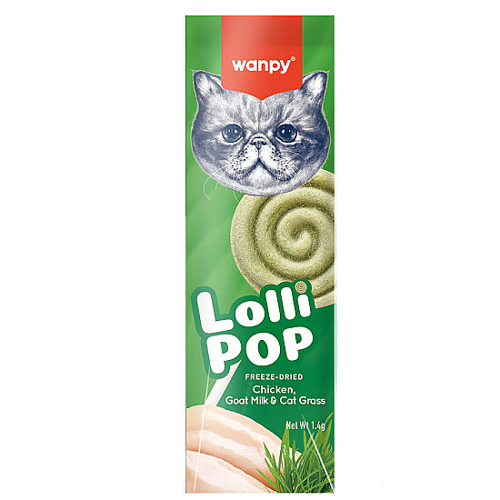 Wanpy Dondurularak Kurutulmuş Kedi Otlu Kedi Lolipopu 1.4 Gr x 10 Adet (Toplam 14 Gr) - 2