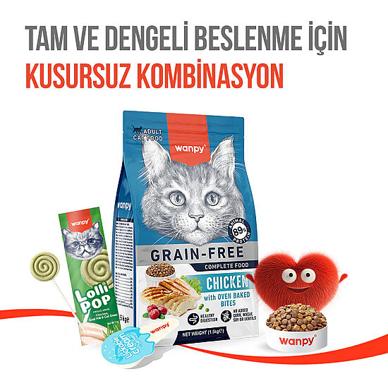 Wanpy Dondurularak Kurutulmuş Kedi Otlu Kedi Lolipopu 1.4 Gr x 10 Adet (Toplam 14 Gr) - 9
