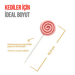 Wanpy Dondurularak Kurutulmuş Kızılcıklı Kedi Lolipopu 1.4 Gr x 10 Adet (Toplam 14 Gr) - 3