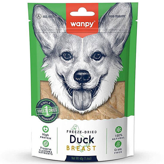 Wanpy Freeze Dried Dondurularak Kurutulmuş Ördek Göğüs Köpek Ödülü 40 Gr - 1