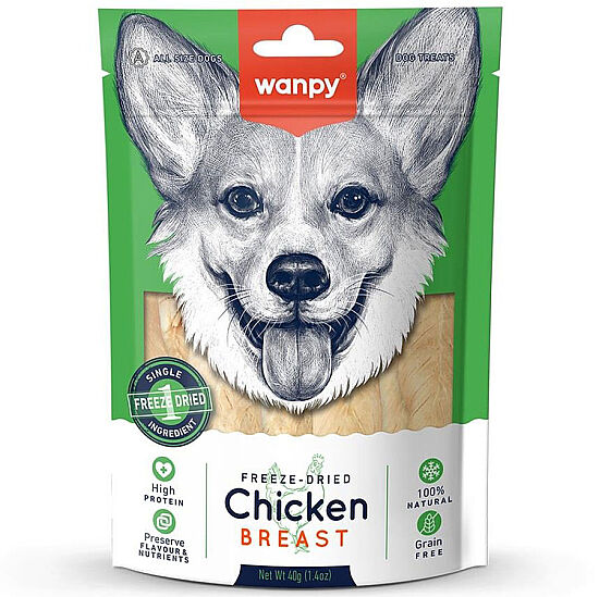 Wanpy Freeze Dried Dondurularak Kurutulmuş Tavuk Göğüs Köpek Ödülü 40 Gr - 1