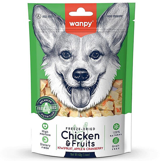 Wanpy Freeze Dried Dondurularak Kurutulmuş Tavuk Ve Meyve Köpek Ödülü 40 Gr - 1