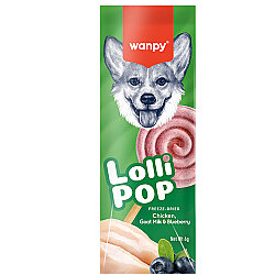 Wanpy Dondurularak Kurutulmuş Yaban Mersinli Köpek Lolipopu 6 Gr x 10 Adet (Toplam 60 Gr) - 2