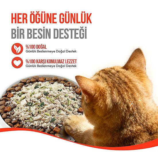 Wanpy Fluffy Toppers Ördek Etli Brüksel ve Kara Lahanalı Mama Üstü Kedi Ödülü 30 Gr - 4
