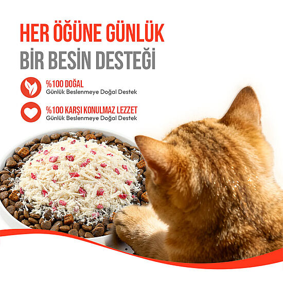 Wanpy Fluffy Toppers Tavuklu ve Kızılcıklı Mama Üstü Kedi Ödülü 30 Gr - 7