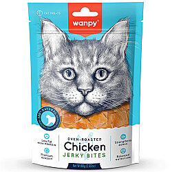 Wanpy Oven Roasted Jerky Bites Gerçek Tavuk Yumuşak Kedi Ödülü 80 Gr - Wanpy