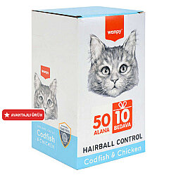 Wanpy Hairball Control Morina Balığı ve Tavuklu Kerma Ödül 60x14gr - Wanpy