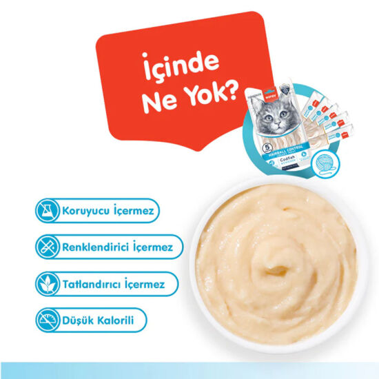 Wanpy Hairball Control Morina Balığı ve Tavuklu Kerma Ödül 5 x 14 Gr - 4