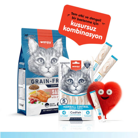 Wanpy Hairball Control Morina Balığı ve Tavuklu Kerma Ödül 5 x 14 Gr - 7