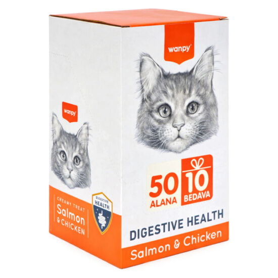 Wanpy Digestive Health Somon Balığı ve Tavuklu Krema Ödül 60x14gr