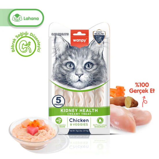 Wanpy Kidney Health Tavuk ve Sebzeli Krema Ödül 60x14gr - 2