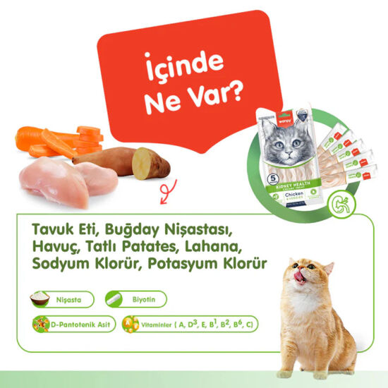 Wanpy Kidney Health Tavuk ve Sebzeli Krema Ödül 60x14gr - 3