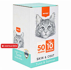 Wanpy Skin ve Coat Ton Balığı ve Somonlu Krema Ödül 60 x 14 Gr - Wanpy