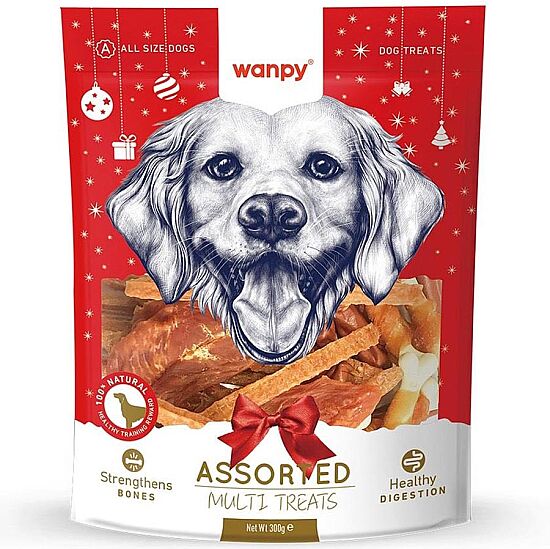 Wanpy Karışık Kurutulmuş 4 Çeşit Et Özel Günler için Köpek Ödülü 300 Gr - 1