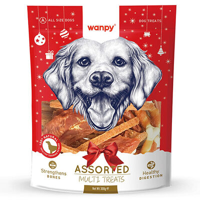 Wanpy Karışık Kurutulmuş Et Özel Günler için Köpek Ödülü 300 Gr