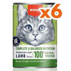 Wanpy Kuzu Etli Tahılsız Kedi Konservesi 375 Gr x 6 Adet - Wanpy