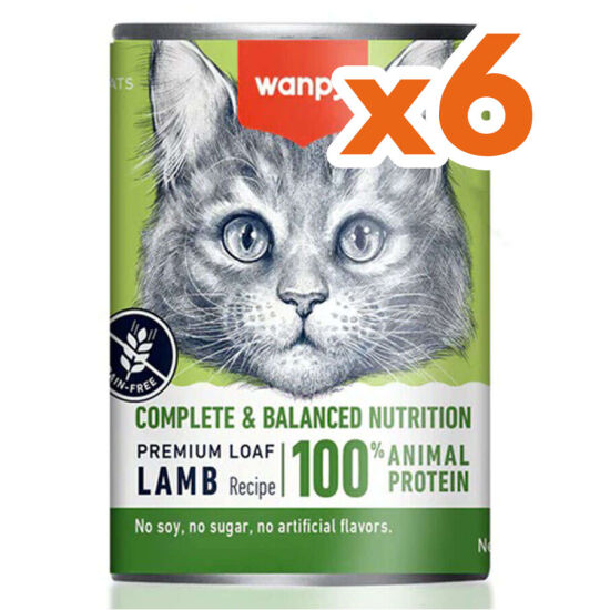 Wanpy Kuzu Etli Tahılsız Kedi Konservesi 375 Gr x 6 Adet - 1