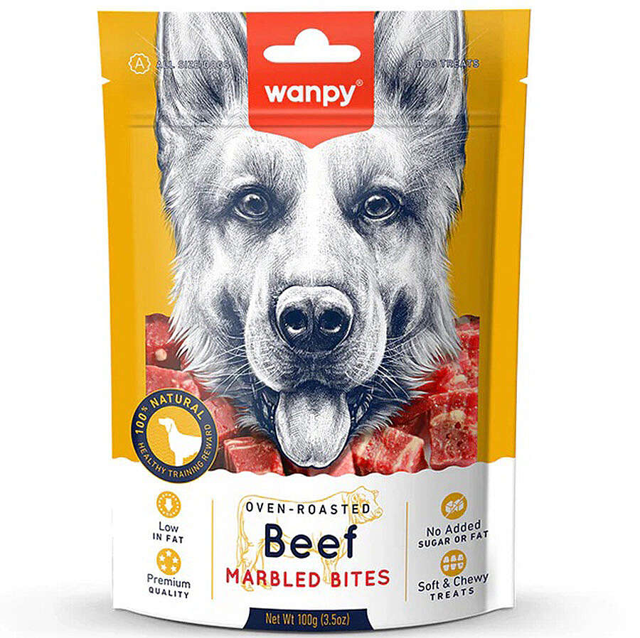 Wanpy Oven Roasted Marbled Biftek Et Parçaları Köpek Ödülü 100 Gr
