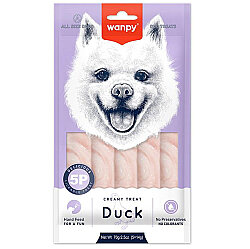 Wanpy Dog Creamy Treat Ördek Etli Likit Creamy Köpek Ödülü 5Li Paket (5 x 14 Gr) - Wanpy