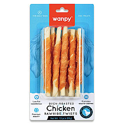 Wanpy Oven Roasted Deri Burgu Çubuk Üzerine Tavuk Sarılı Köpek Ödülü 85 Gr - Wanpy