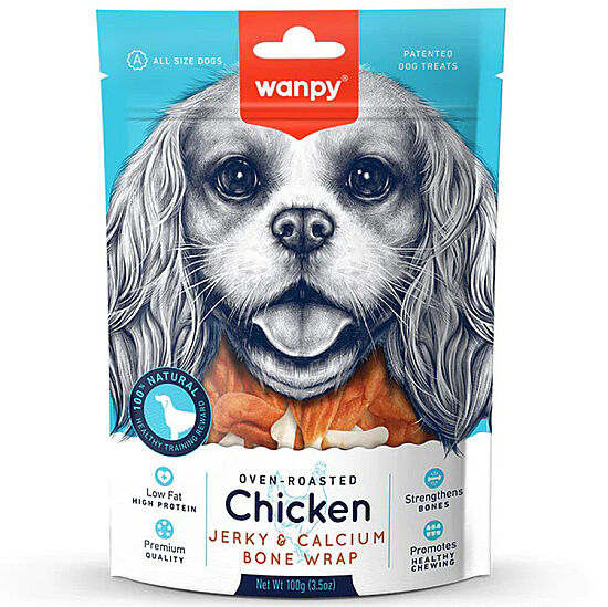 Wanpy Oven Roasted Gerçek Tavuk Kaplamalı Kalsiyum Kemik Köpek Ödülü 100 Gr - 1
