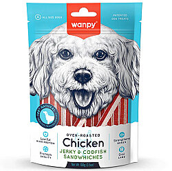 Wanpy Oven Roasted Tavuklu Morina Balıklı Köpek Ödülü 100 Gr - Wanpy