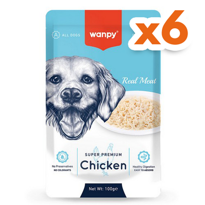 Wanpy Super Premium Pouch Tavuklu Köpek Yaş Maması 100 Gr x 6 Adet - 1