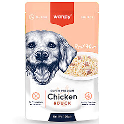 Wanpy Super Premium Pouch Tavuklu Ve Ördekli Köpek Yaş Maması 100 Gr - Wanpy
