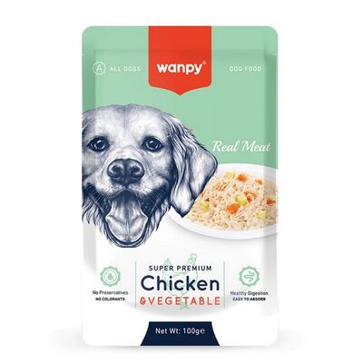 Wanpy Super Premium Pouch Tavuklu Ve Sebzeli Köpek Yaş Maması 100 Gr x 6 Adet - 2