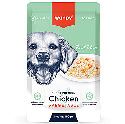 Wanpy Super Premium Pouch Tavuklu Ve Sebzeli Köpek Yaş Maması 100 Gr - Wanpy