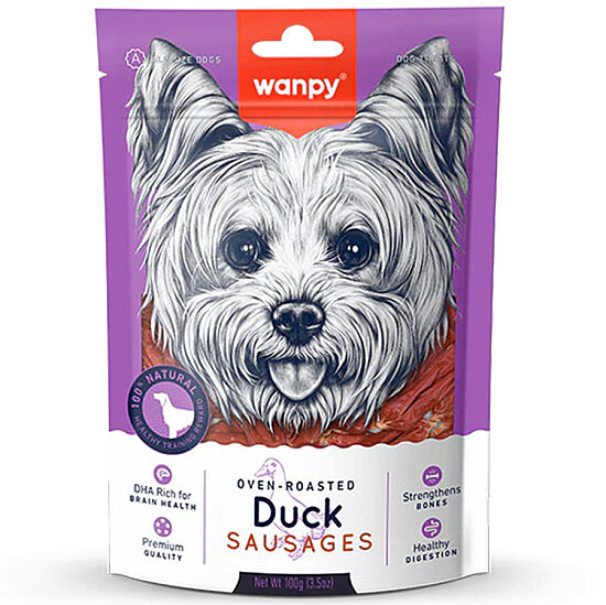 Wanpy Oven Roasted Gerçek Ördek Sausages Köpek Ödülü 100 Gr - 1