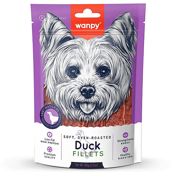 Wanpy Oven Roasted Yumuşak Gerçek Ördek Fileto Köpek Ödülü 100 Gr - 1
