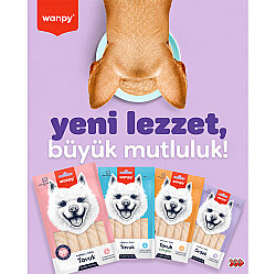 Wanpy Dog Creamy Treat Somon ve Tavuk Etli Likit Creamy Köpek Ödülü 5Li Paket (5 x 14 Gr) - 4