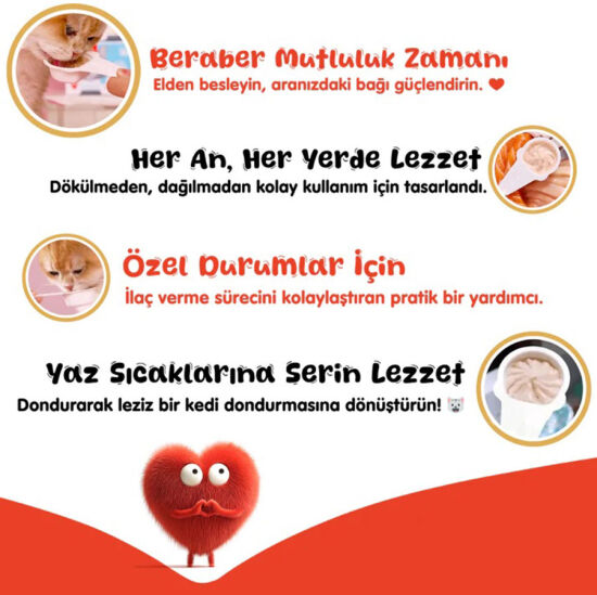 Wanpy Somonlu Kaşıklı Kedi Ödül Kreması 10 x 16 Gr - 160 Gr - 5