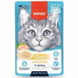 Wanpy Stew Pouch Tavuk Etli Kedi Yaş Maması 70 Gr x 6 Adet - 2