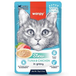 Wanpy Stew Pouch Ton Balık ve Tavuklu Kedi Yaş Maması 70 Gr x 6 Adet - 2