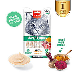 Wanpy Superfood Kuzulu, Pancar ve Zerdeçallı Krema Kedi Ödülü 5x14 Gr - 2