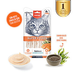 Wanpy Superfood Somonlu, Chia ve Deniz Yosunlu Krema Kedi Ödülü 5x14 Gr - 2