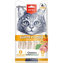 Wanpy Superfood Tavuklu Balkabağı ve Kara Lahanalı Krema Kedi Ödülü 5x14 Gr - 2