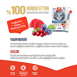 Wanpy Superfood Ton Balıklı, Yaban Mersini ve Kızılcıklı Krema Kedi Ödülü 5x14 Gr - 4