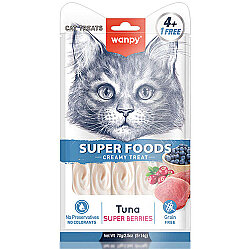 Wanpy Superfood Ton Balıklı, Yaban Mersini ve Kızılcıklı Krema Kedi Ödülü 5x14 Gr - 2