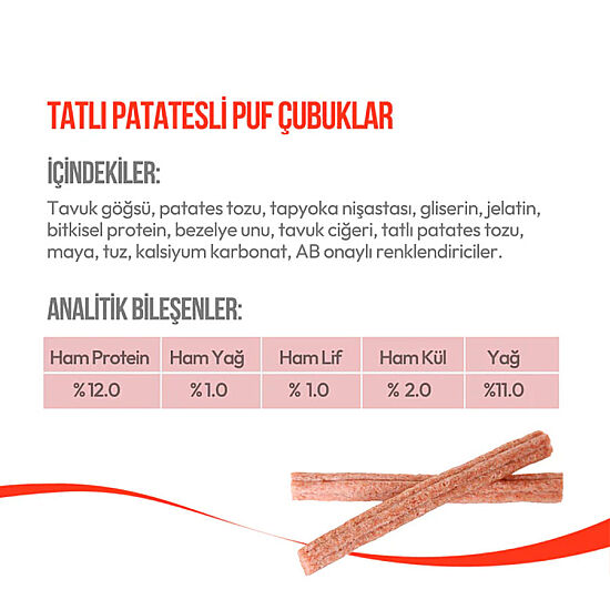 Wanpy Tahılsız Tatlı Patatesli Köpek Çiğneme Ödülü 100 Gr - 4